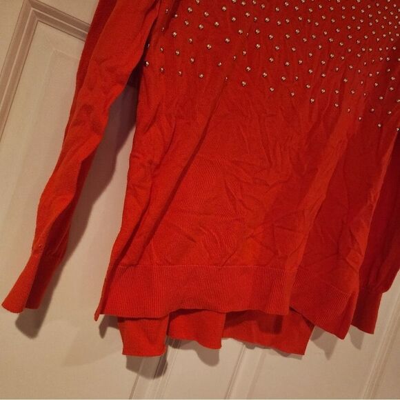 Michael Kors coral colored studded sweater M - Picture 3 of 5